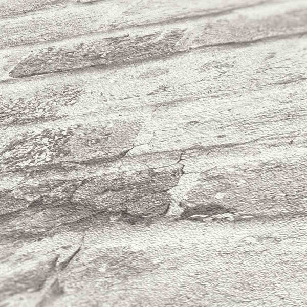 A.S. Création | Vliesová tapeta na stenu Elements 38814-4 | 0,53 x 10,05 m | šedá, biela