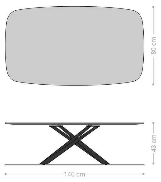 DELIFE Konferenčný stolík Edge zaoblený 140x80 cm keramika Laminam® Emperador Extra Lucidato tmavohnedá Sarity nerezová oceľ kefovaná