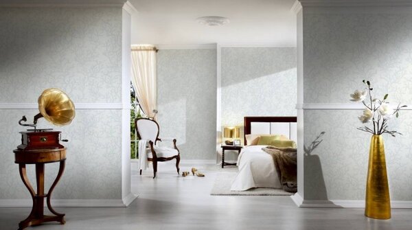 A.S. Création | Vliesová tapeta na stenu Versace 34497-2 | 0,70 x 10,05 m | metalická, modrá