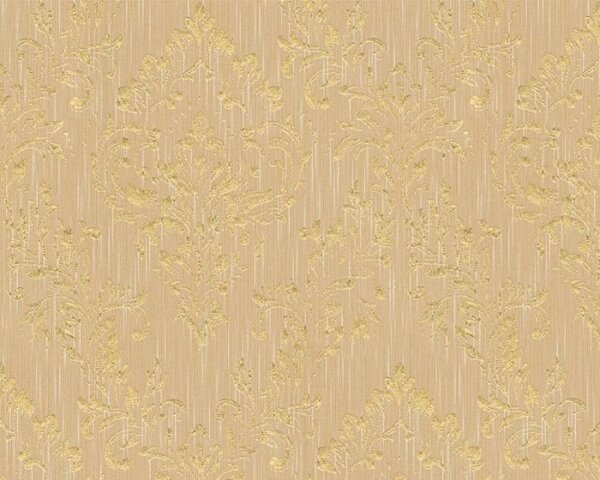 A.S. Création | Vliesová tapeta na stenu Metallic Silk 30659-4 | 0,53 x 10,05 m | žltá, zlatá