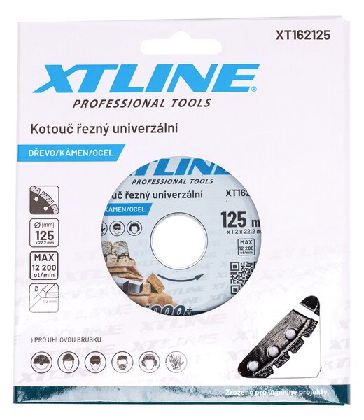 XTline Univerzálny nôž na drevo, kameň, oceľ 125x1,2x22,2mm