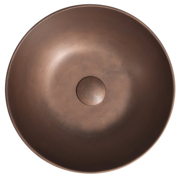 Sapho Sapho, FORMIGO betónové umývadlo na dosku, priemer 39cm, medená matná, FG320