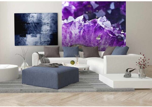 DIMEX | Vliesová fototapeta na stenu Ametyst MS-3-0181 | 225 x 250 cm | fialová, šedá