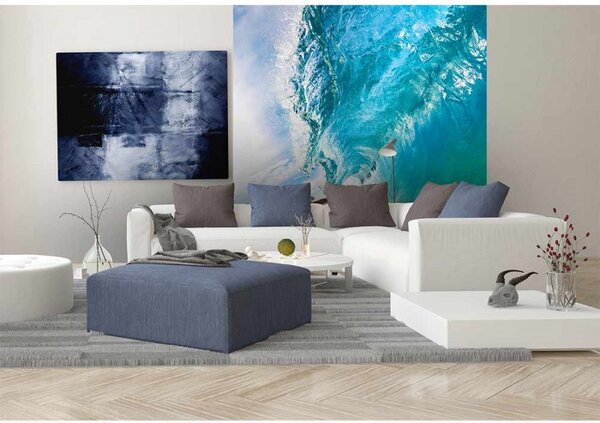 DIMEX | Vliesová fototapeta na stenu Vlny oceánu MS-3-0213 | 225 x 250 cm | modrá, tyrkysová, biela