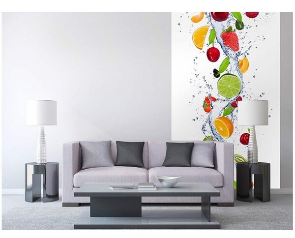 DIMEX | Vliesové fototapety na stenu Ovocie vo vode MS-2-0239 | 150 x 250 cm | biela, viacfarebná