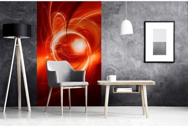 DIMEX | Vliesové fototapety na stenu Červený abstrakt MS-2-0287 | 150 x 250 cm | červená, oranžová