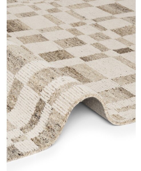 Krémovobiely ručne tkaný vlnený koberec 80x150 cm Boho 1.0 Structa – Vikosa