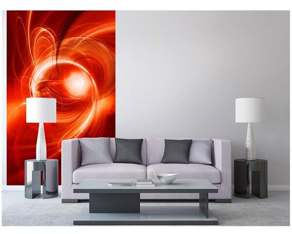 DIMEX | Vliesové fototapety na stenu Červený abstrakt MS-2-0287 | 150 x 250 cm | červená, oranžová