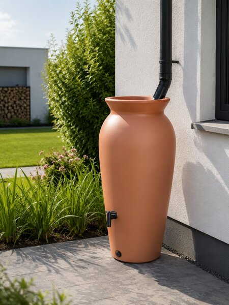 Plastový sud na dažďovú vodu IDVE230R736 230 l - terakota