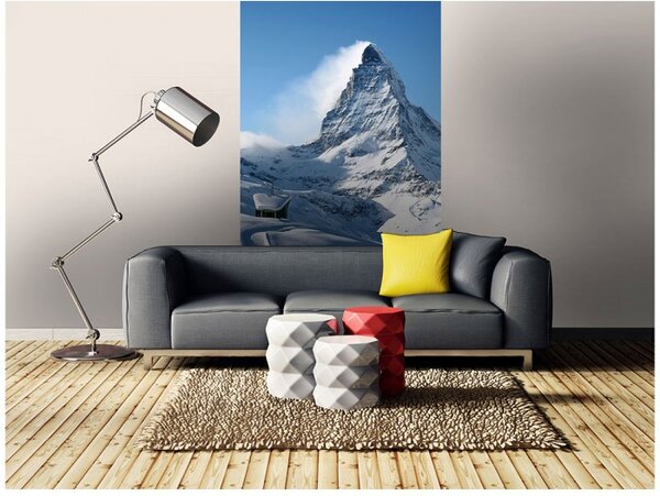 DIMEX | Vliesové fototapety na stenu Matterhorn MS-2-0073 | 150 x 250 cm | biela, modrá