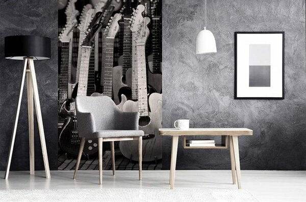 DIMEX | Vliesové fototapety na stenu Gitarová kolekcia MS-2-0303 | 150 x 250 cm | čiernobiela