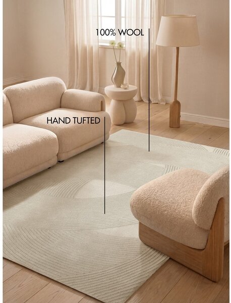 Krémovobiely vlnený koberec 160x230 cm Kensington Victoria – Ted Baker
