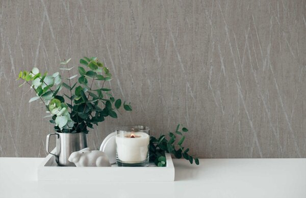 A.S. Création | Vliesová tapeta na stenu Hygge 2 38598-8 | 0,53 x 10,05 m | metalická, šedá