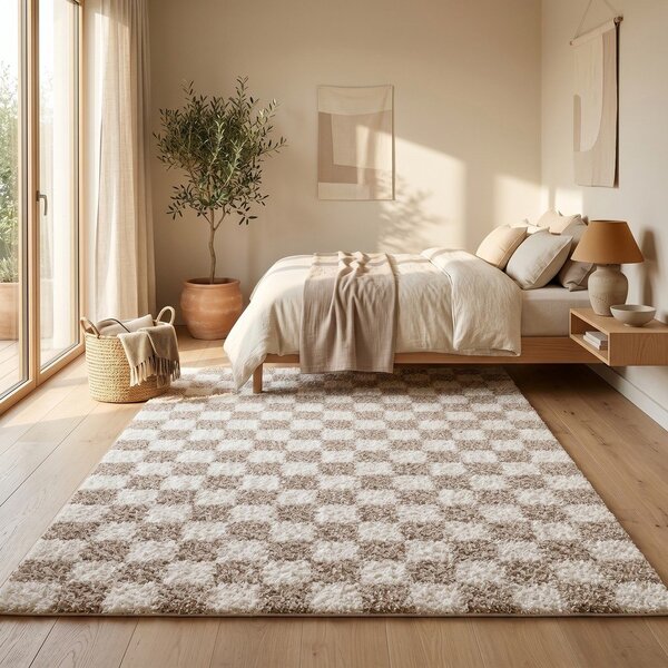 Béžový/krémovobiely koberec 120x170 cm Grida – ESTE