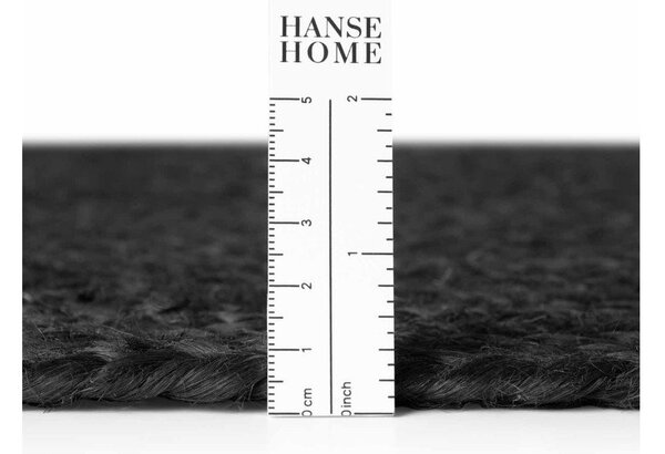 Čierny obojstranný/ručne tkaný jutový koberec 80x150 cm Juno – Hanse Home