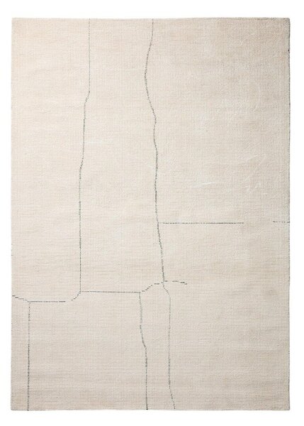 Krémovobiely ručne tkaný koberec 200x300 cm Lisdan – Kave Home