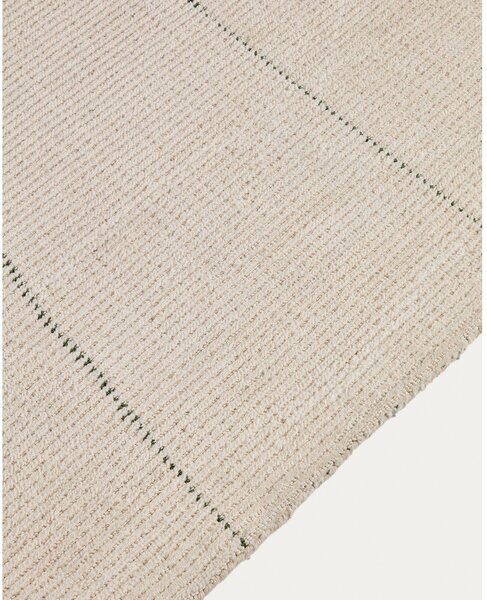 Krémovobiely ručne tkaný koberec 200x300 cm Lisdan – Kave Home