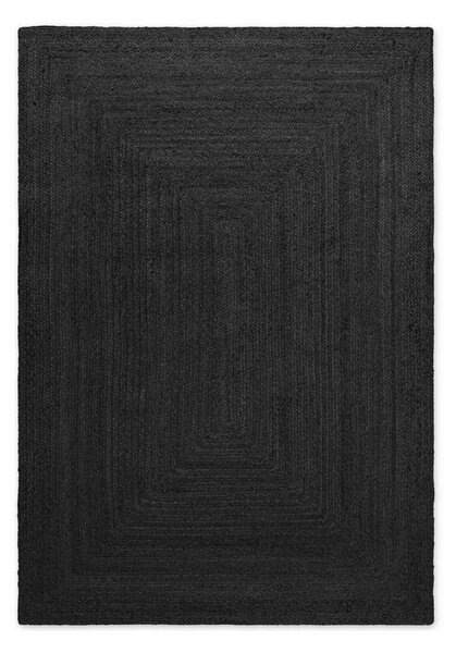 Čierny obojstranný/ručne tkaný jutový koberec 80x150 cm Juno – Hanse Home