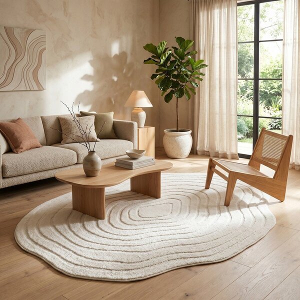 Krémovobiely koberec 160x230 cm Pebble – ESTE