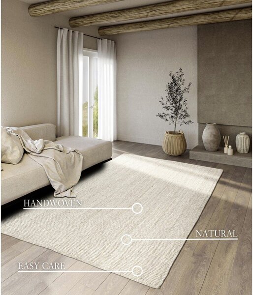 Biely obojstranný/ručne tkaný jutový koberec 160x230 cm Rosalie – Villeroy&Boch