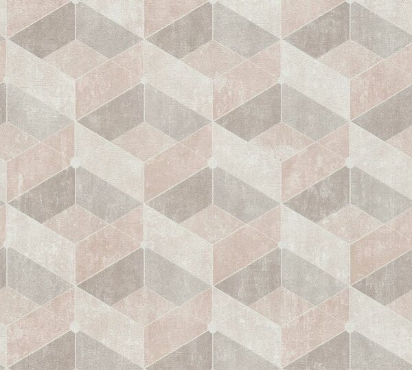A.S. Création | Vliesová tapeta na stenu Titanium 3 38202-1 | 0,53 x 10,05 m | béžová, krémová, ružová