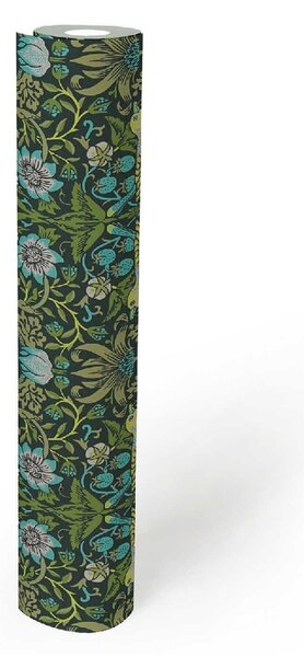 A.S. Création | Vliesová tapeta na stenu Art of Eden 39056-1 | 0,53 x 10,05 m | zelená, modrá, čierna