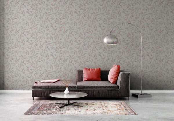 A.S. Création | Vliesová tapeta na stenu Profitex 2022 38962-1 | 0,53 x 10,05 m | biela, béžová, metalická, šedá