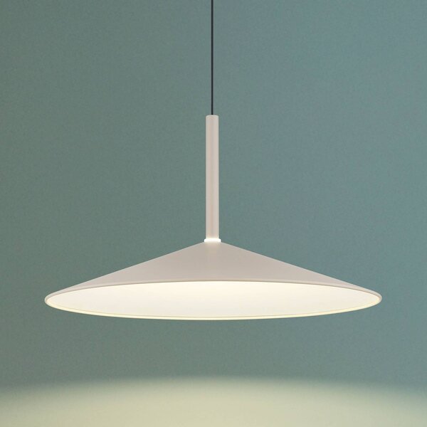 Globo LED závesné svietidlo Lampone, piesková farba, Ø 47 cm, kov, Soft-Lift, Krémová / jantárovo žltá, Obývacia izba / jedáleň, kov, Moderný, Závesné svietidlo