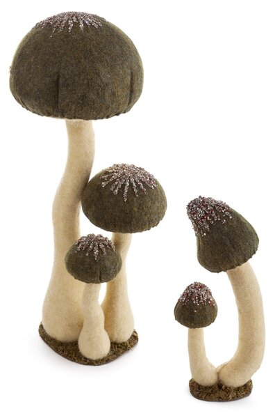 DEKORAČNÁ FIGÚRKA MUSHROOM SADA 2KS 16X37 CM VIACFAREBNÁ