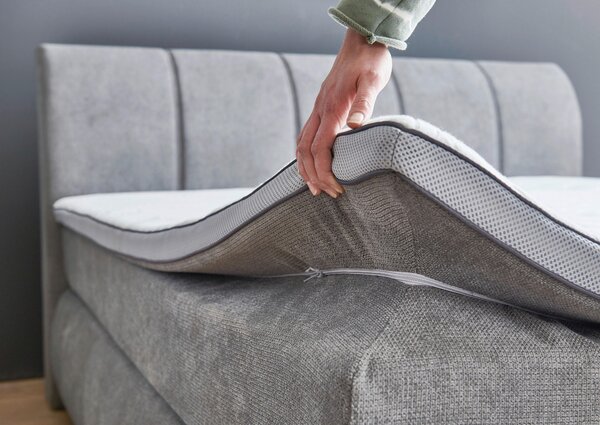 BOXSPRINGOVÁ POSTEĽ, 180/200 cm, sivá Carryhome - Online Only spálne, Online Only
