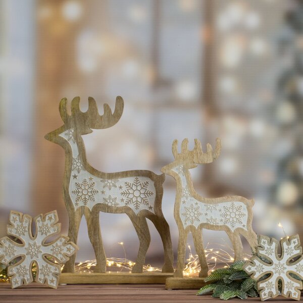 VIANOČNÁ SOŠKA SNOWFLAKE AND DEER SADA 2KS 23X5X20 CM VIACFAREBNÁ