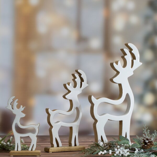 VIANOČNÁ SOŠKA TIMBER AND DEER SADA 2KS 18X5X31 CM VIACFAREBNÁ
