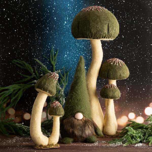DEKORAČNÁ FIGÚRKA MUSHROOM SADA 2KS 16X37 CM VIACFAREBNÁ
