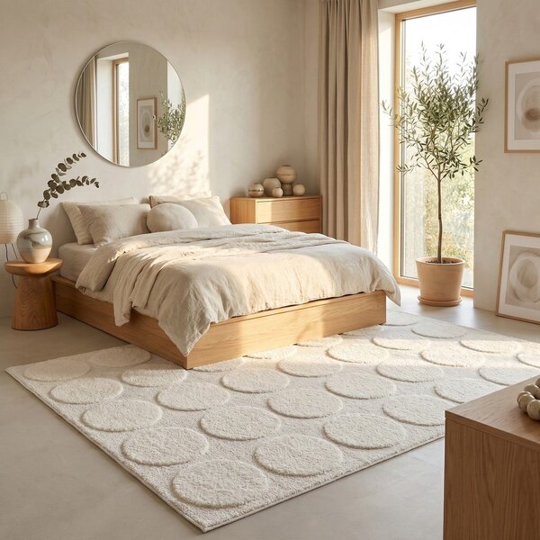 Krémovobiely koberec 120x170 cm Bubble – ESTE