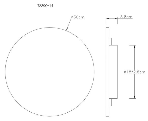 Globo LED nástenné svetlo Jillian, matná biela, Ø 30 cm, kameň, Biela / opálová, Obývacia izba / jedáleň, Kameň, Moderný, Nástenné svietidlo