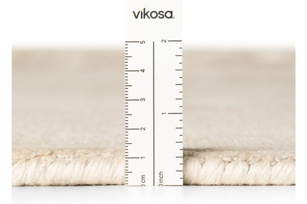 Slonovinový ručne tkaný okrúhly koberec z viskózy ø 120 cm Noemi – Vikosa