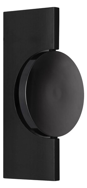 Globo LED nástenné svetlo Jasper, výška 20 cm, matná čierna, kov, Čierna, Obývacia izba / jedáleň, kov, Moderný