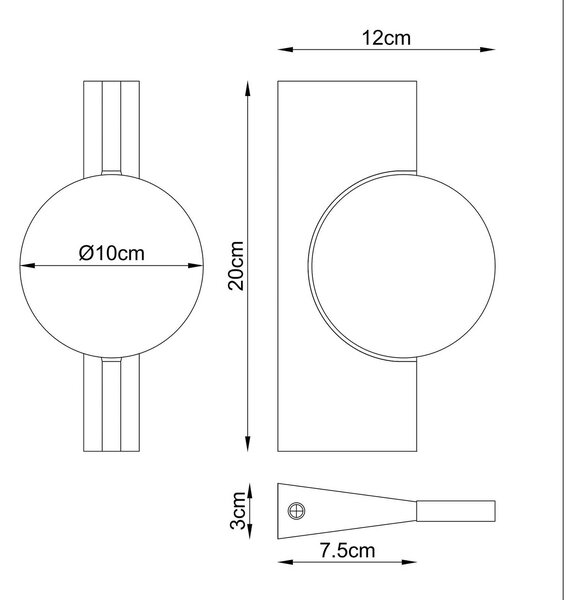Globo LED nástenné svetlo Jasper, výška 20 cm, matný nikl, kov, Hliník / sivá / zinok, Obývacia izba / jedáleň, kov, Moderný