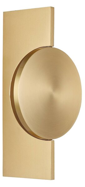 Globo LED nástenné svetlo Jasper, výška 28 cm, matná mosadz, kov, Mosadz / zlato, Obývacia izba / jedáleň, kov, Moderný