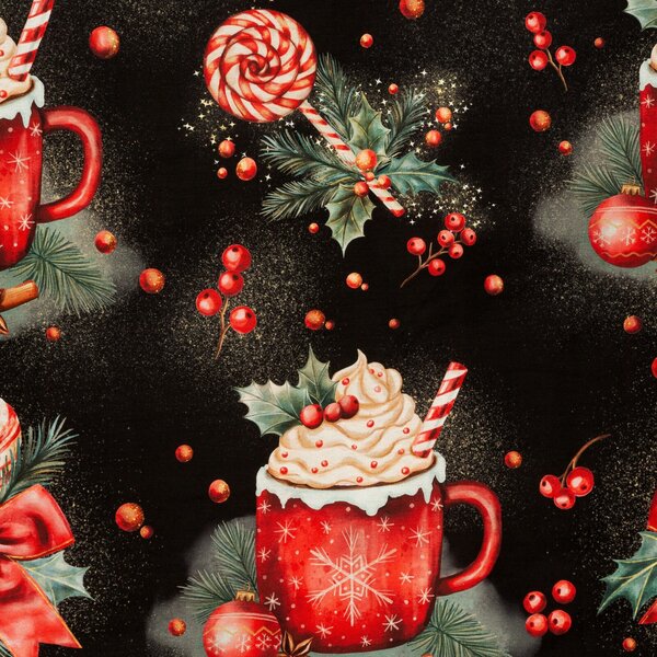 VIANOČNÉ RENFORCÉ OBLIEČKY DOLCE 160X200 CM, 2 KS 70X80 CM VZOROVANÉ