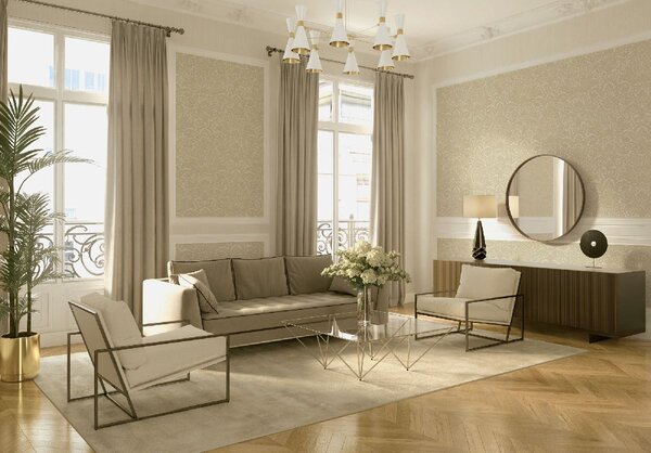 A.S. Création | Vliesová tapeta na stenu AP Finest 33583-1 | 0,53 x 10,05 m | béžová, krémová