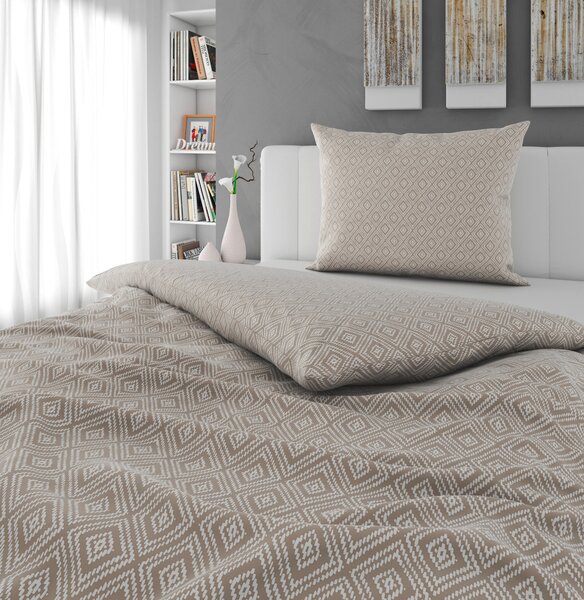 POSTEĽNÁ BIELIZEŇ, satén, taupe, 140/200 cm Novel - Obliečky & plachty