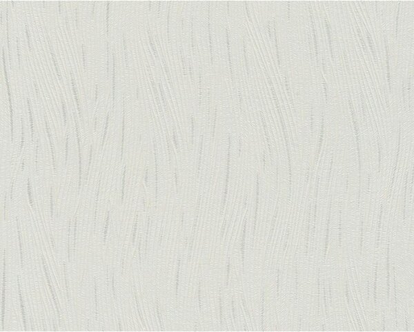 A.S. Création | Vinylová tapeta na stenu Shades of White 3073-54 | 0,53 x 10,05 m | biela, metalická