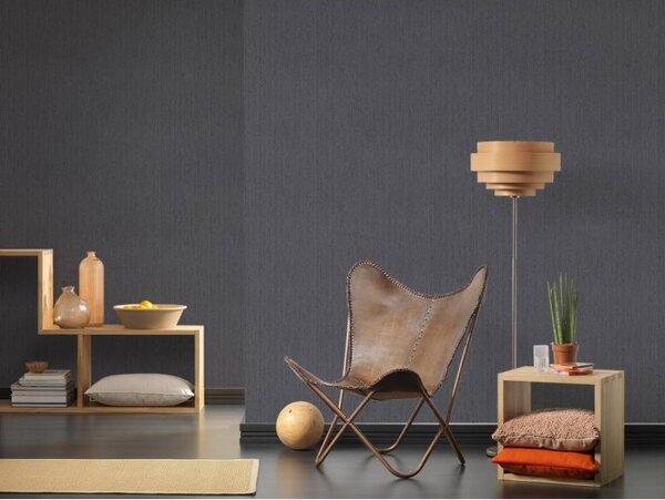 A.S. Création | Vliesová tapeta na stenu Casual Living 3443-35 | 0,53 x 10,05 m | metalická, šedá, čierna