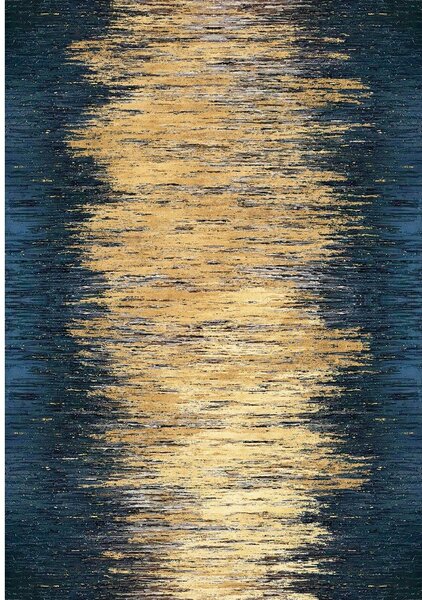 Žltý/tmavomodrý prateľný koberec 50x80 cm Goldie – Vitaus