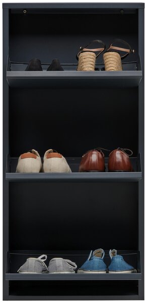 VÝKLOPNÁ SKRINKA NA TOPÁNKY, antracitová, 50/103,5/15 cm Carryhome - Skrine, regály & police na topánky