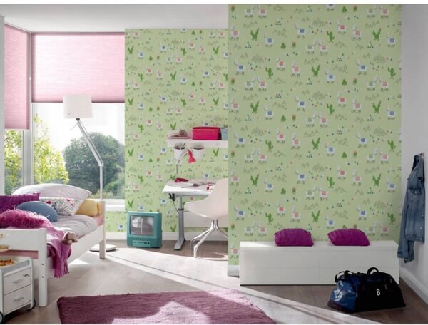 A.S. Création | Vliesová tapeta na stenu Boys & Girls 36985-2 | 0,53 x 10,05 m | zelená, biela, modrá, červená