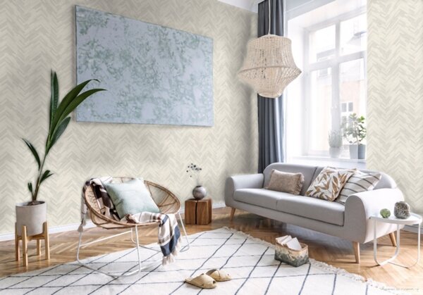 A.S. Création | Vliesová tapeta na stenu Versace 37051-1 | 0,70 x 10,05 m | krémová, biela, metalická