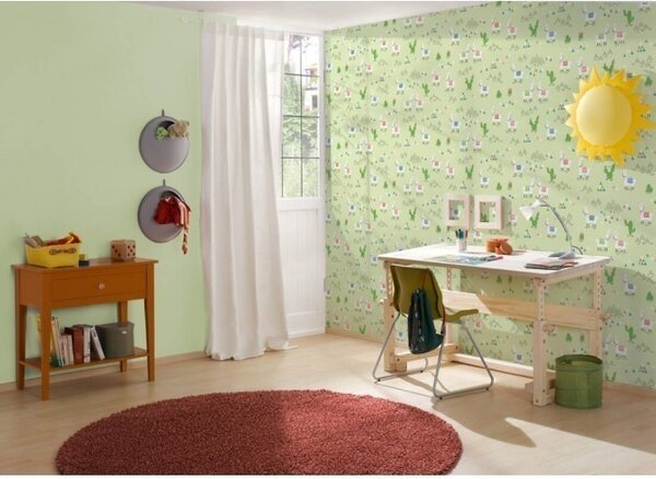 A.S. Création | Vliesová tapeta na stenu Boys & Girls 36985-2 | 0,53 x 10,05 m | zelená, biela, modrá, červená