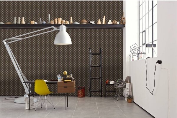 A.S. Création | Vliesová tapeta na stenu Absolutly Chic 36973-5 | 0,53 x 10,05 m | čierna, zlatá